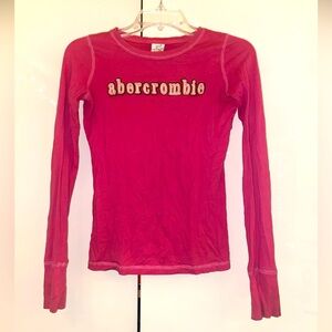 Abercrombie Shirt Junior’s Medium Pink Long Sleeve Casual